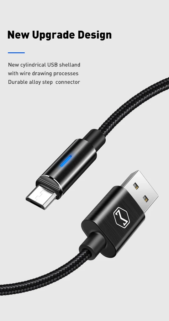 Cable Micro Usb Warrior 1M Negro MCDODO - Promart